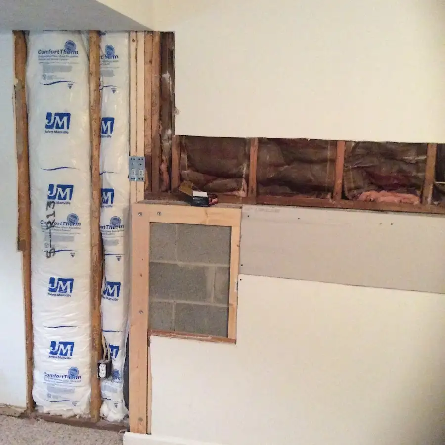 Wall insulation replacement during Structural Drying in Waipio